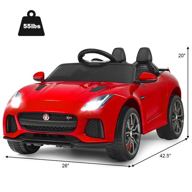12V Jaguar F-Type SVR Licensed Kids Ride On Car Motorized Vehicle w/ MP3 Pink