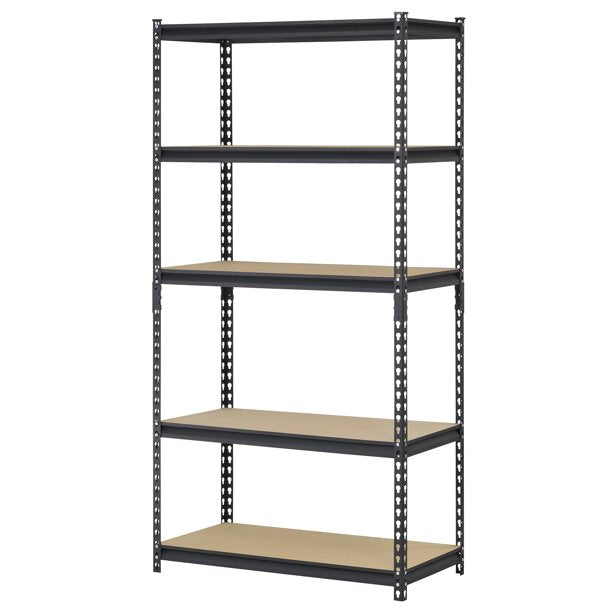 SUGIFT 5-Particle Board Shelves 4000 lb Total Capacity, Black
