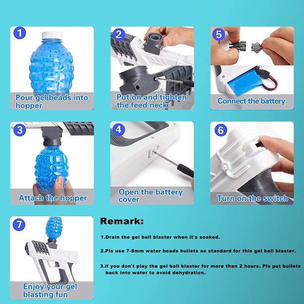 SUGIFT Gel Ball Blaster Toy with Goggles and 10000 Water Beads for Outdoor Activities