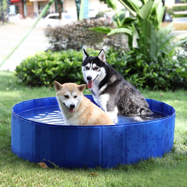 SUGIFT  Summer Pet Dog Swimming Pool Pet Bath Pool Portable PVC Outdoor Durable Tub Pool 120CM/47.2inch