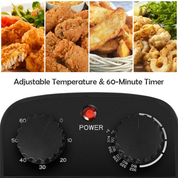 SUGIFT  Fryer 3.2 Quart Electric Stainless Steel Deep Fryer with Timer