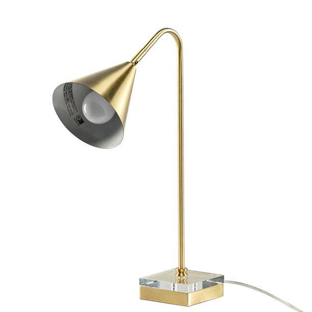 SUGIFT  20.5inch Modern LED Desk Lamp with Crystal Decoration