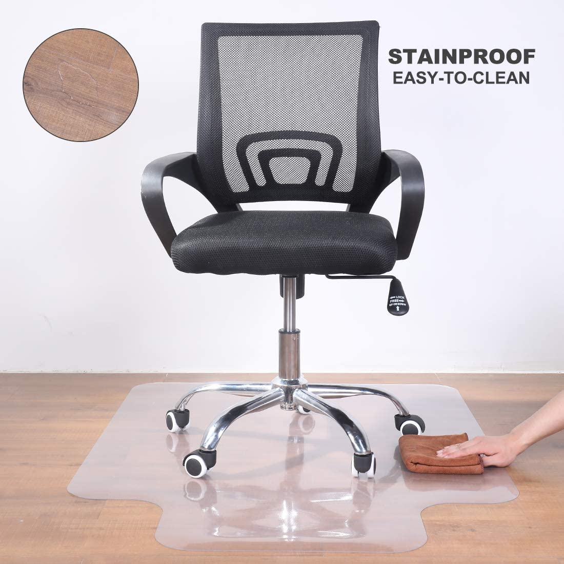 SUGIFT  Office Chair Mat - Clear PVC Desk, Heavy Duty Floor Protector