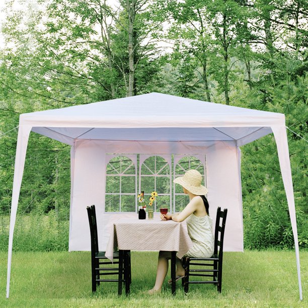 SUGIFT  Party Tents,10x10in Waterproof Gazebos,Sunshades Shelter Commercial Tent for Wedding,Events with Removable Sidewalls Thicken Steel Tube (10x10in w/3 Sidewalls)