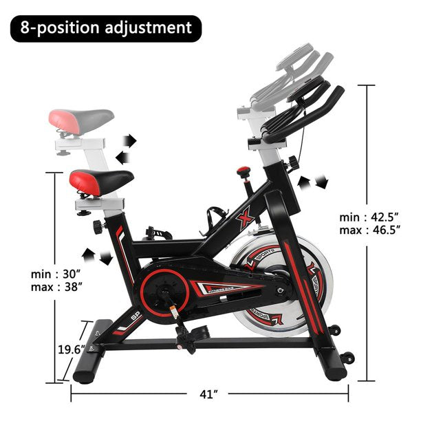 SUGIFT Stationary Exercise Bicycle Bike for Cycling Cardio Health Workout Fitness