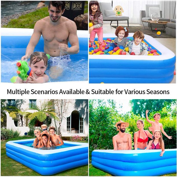 SUGIFT  Inflatable Swimming Pool for Kids and Adults Above Ground Pools 120in x 72in x 22in