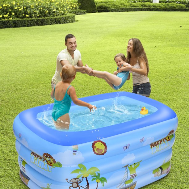 SUGIFT Inflatable Swim Pool for Kids, Family Indoor & Outdoor£¬71inW*55inD*23.6inH