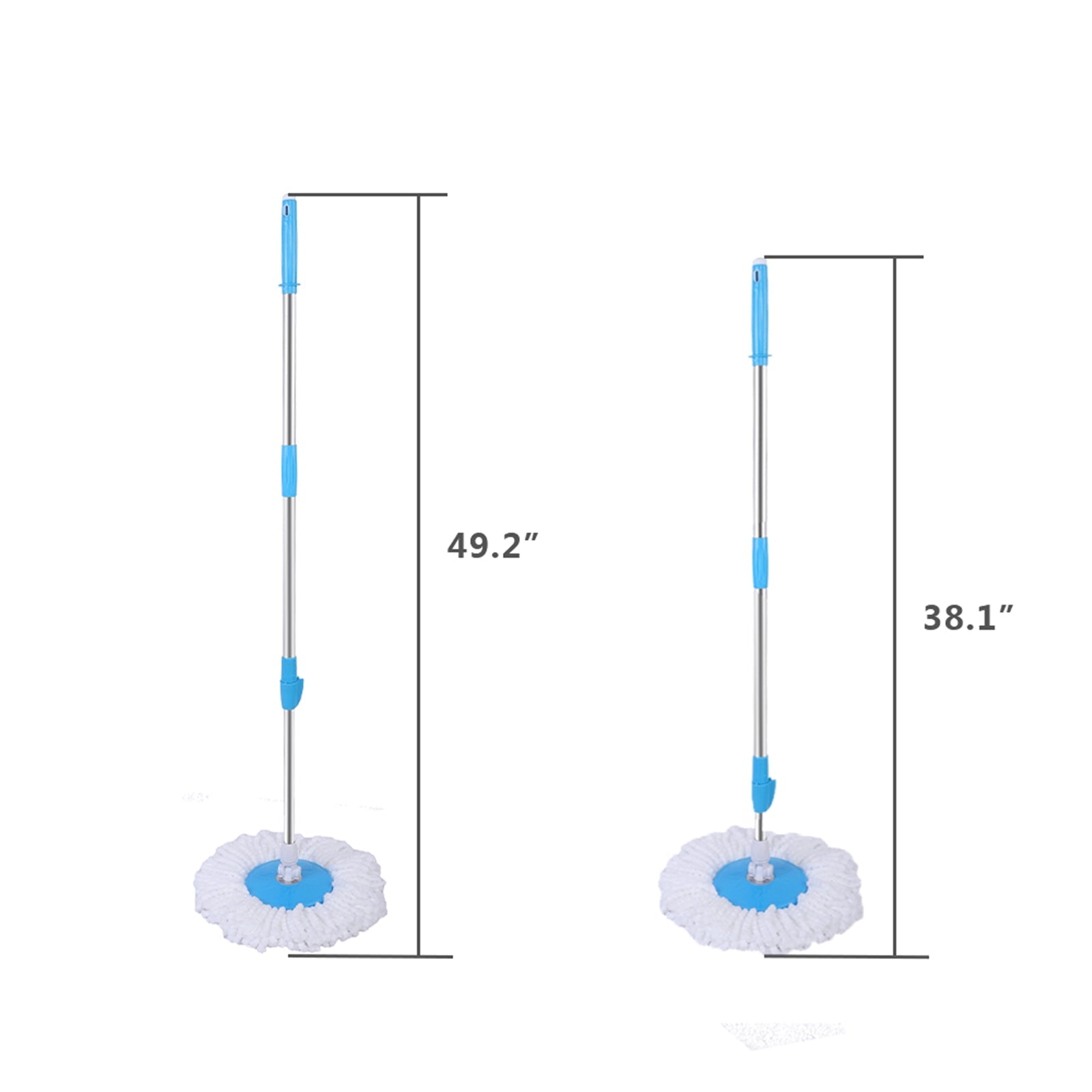 Spin Mop with Bucket & Dual Mop Heads Blue