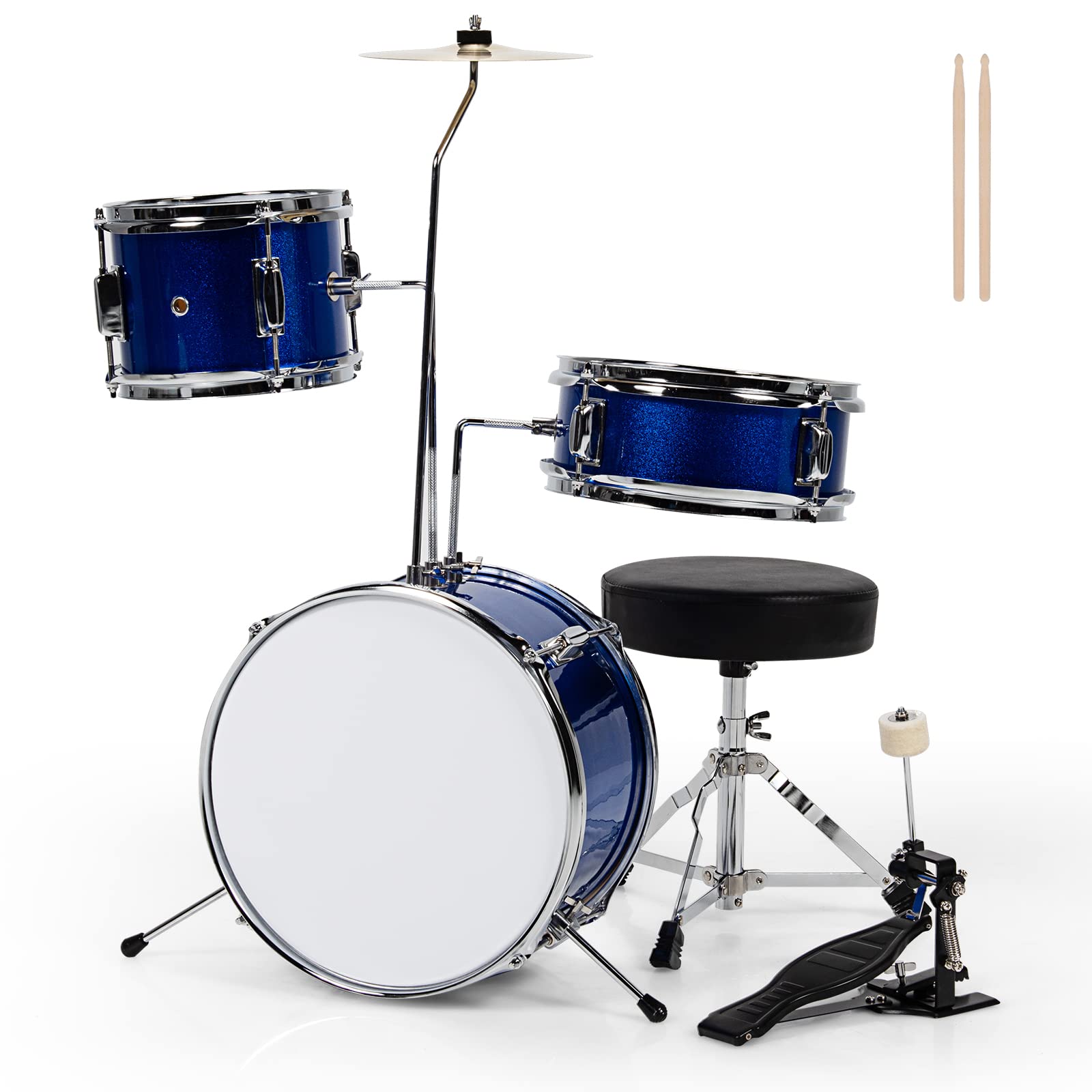 5 Pieces Junior Drum Set with 5 Drums