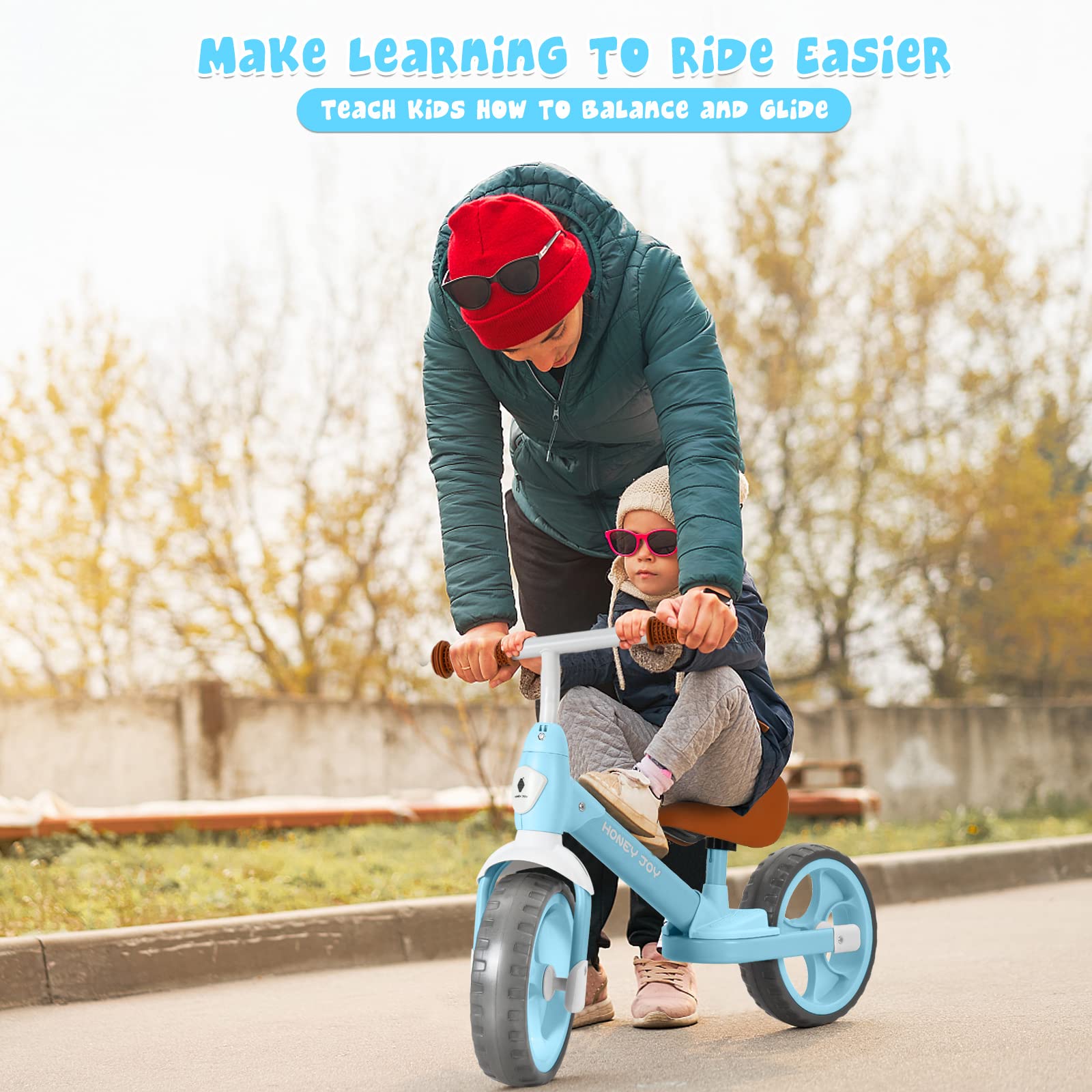 SUGIFT Kids Balance Training Bicycle with Adjustable Handlebar and Seat - Blue