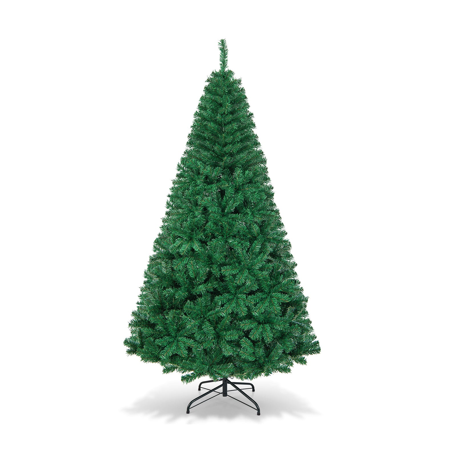 7 Feet Artificial PVC Hinged Christmas Tree with Solid Metal Stand