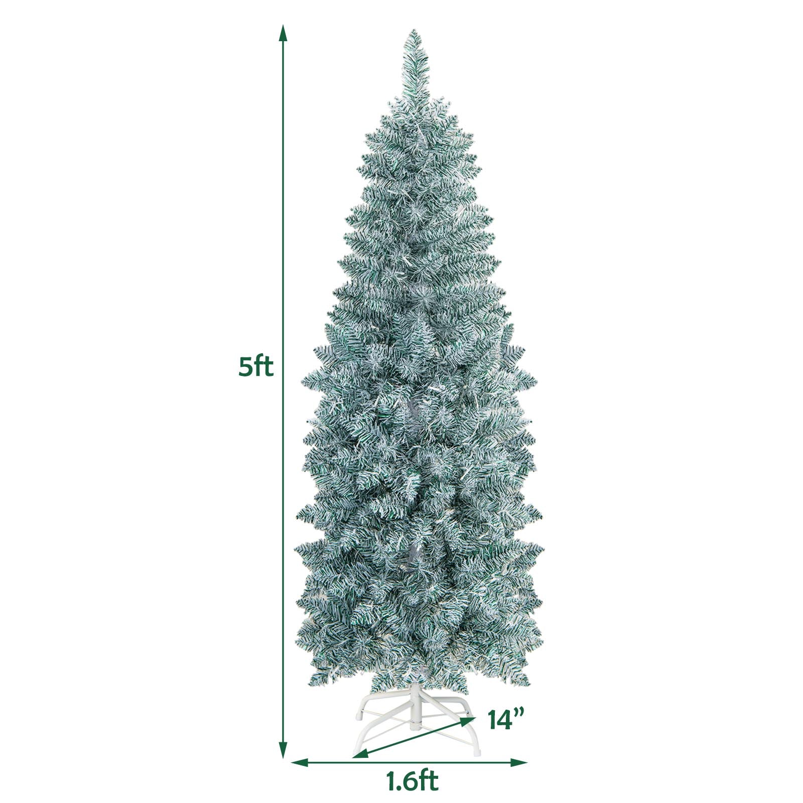6 FT Pre-lit Artificial Christmas Tree with Multi-color LED Lights