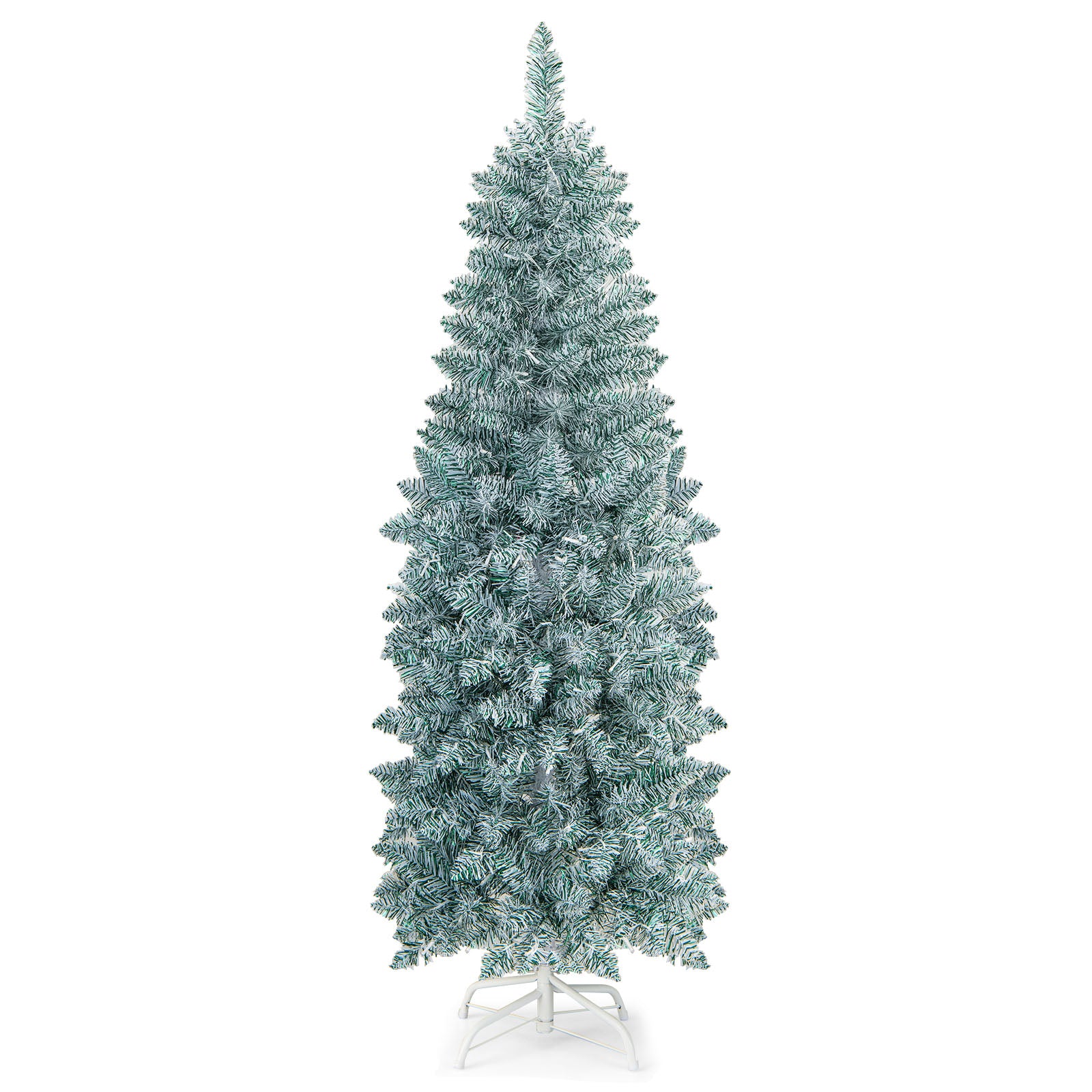 6 FT Pre-lit Artificial Christmas Tree with Multi-color LED Lights