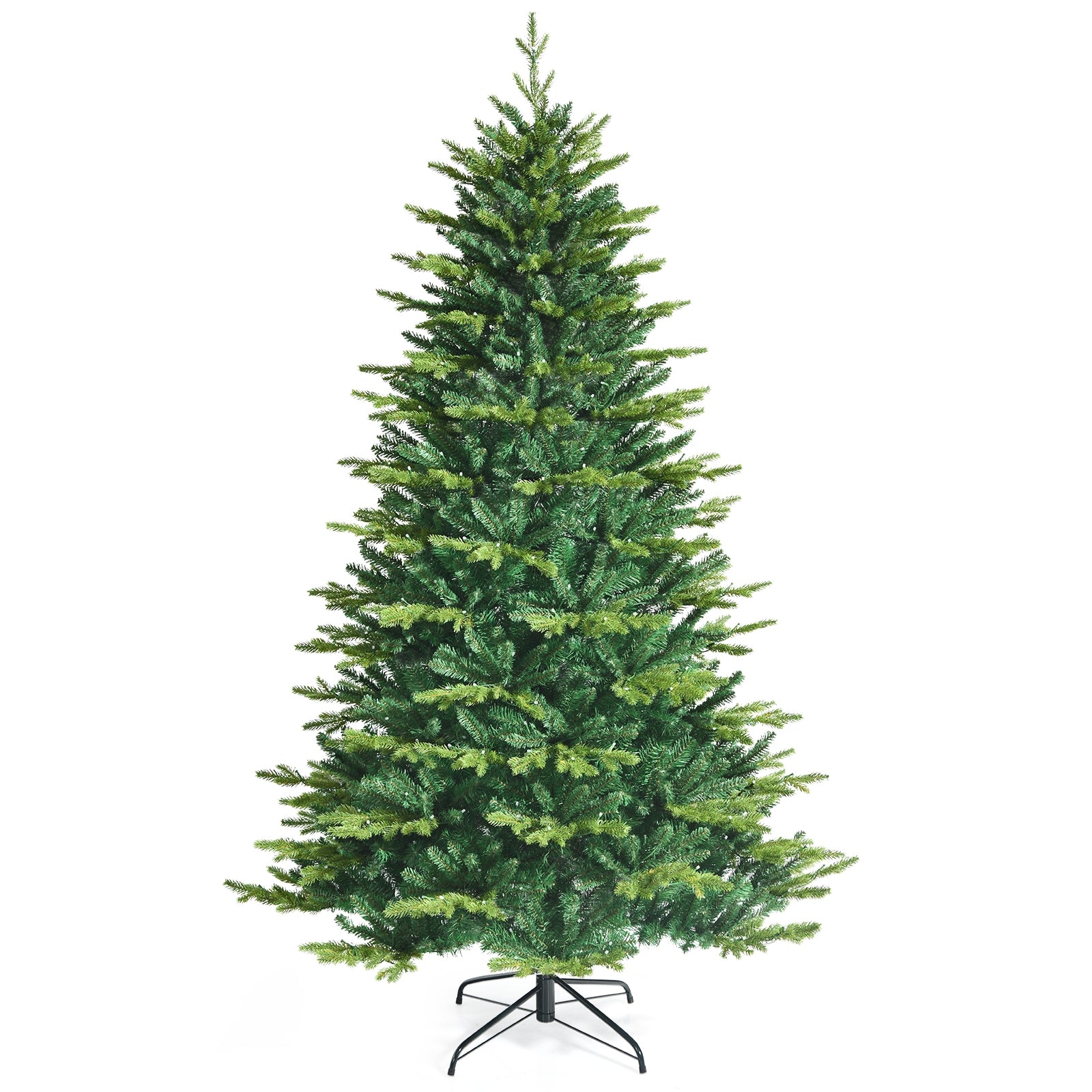 7 ft Pre-lit Artificial Hinged Christmas Tree with APP Controlled LED Lights