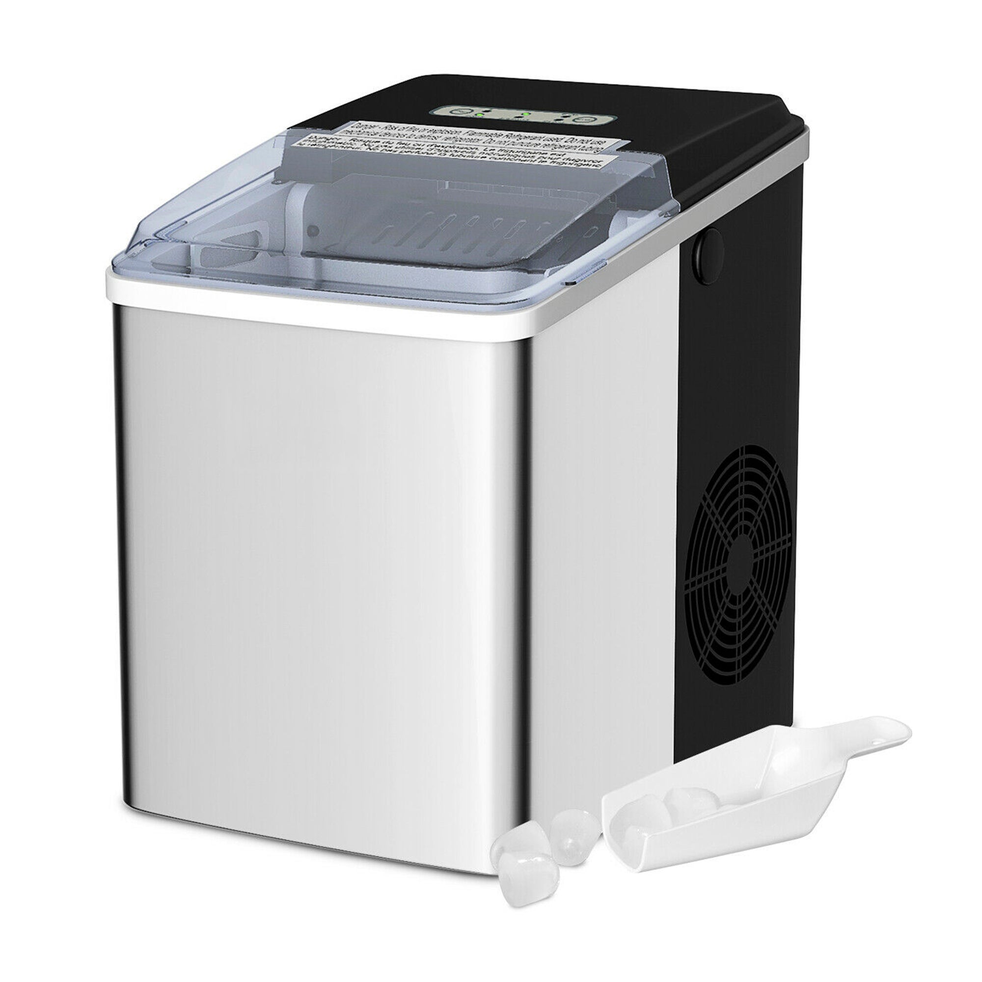SUGIFT 26 lbs/24 H Self-Clean Stainless Steel Ice Maker