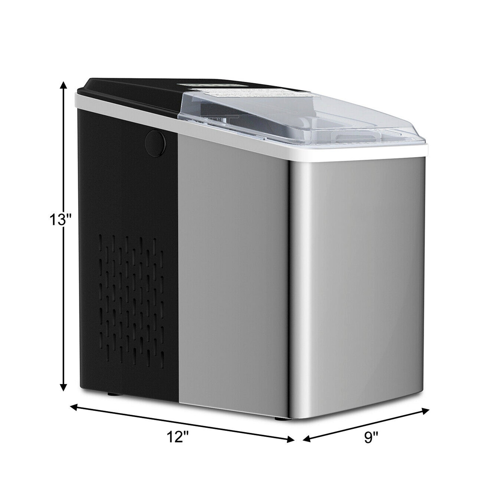 SUGIFT 26 lbs/24 H Self-Clean Stainless Steel Ice Maker