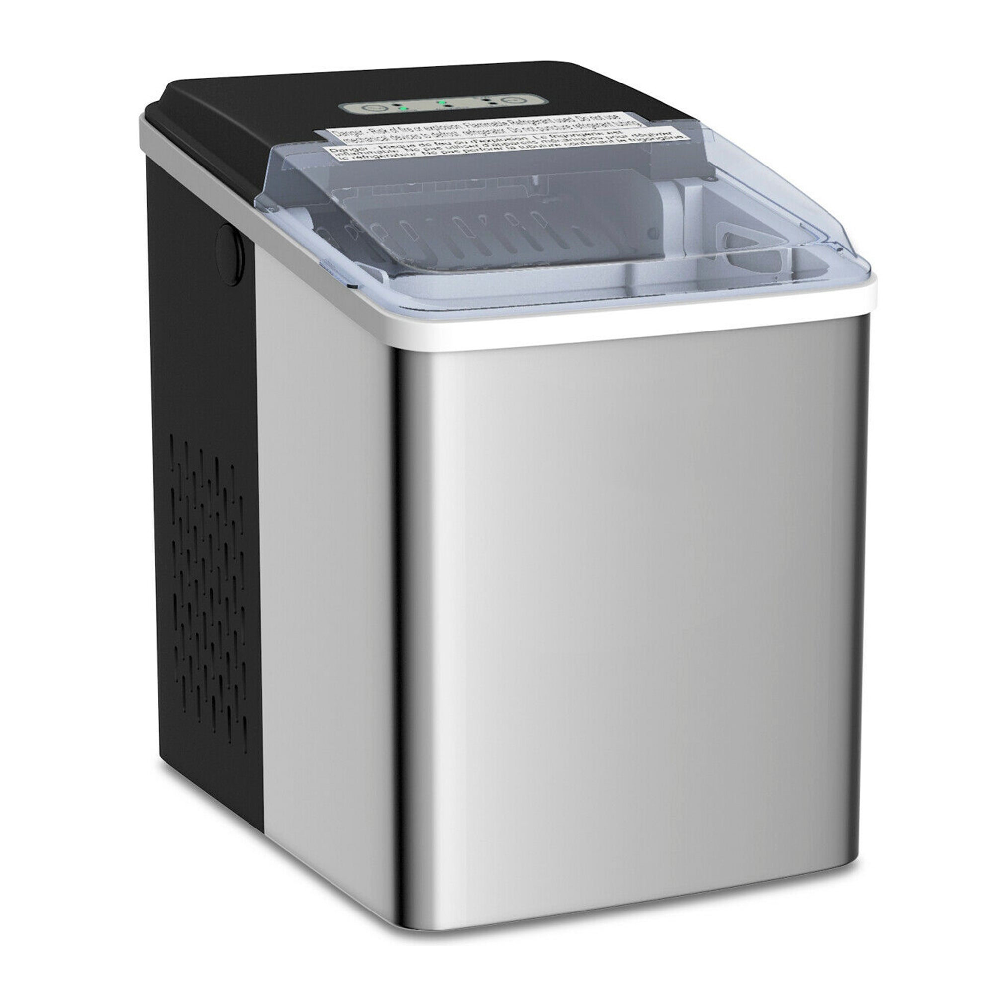 SUGIFT 26 lbs/24 H Self-Clean Stainless Steel Ice Maker