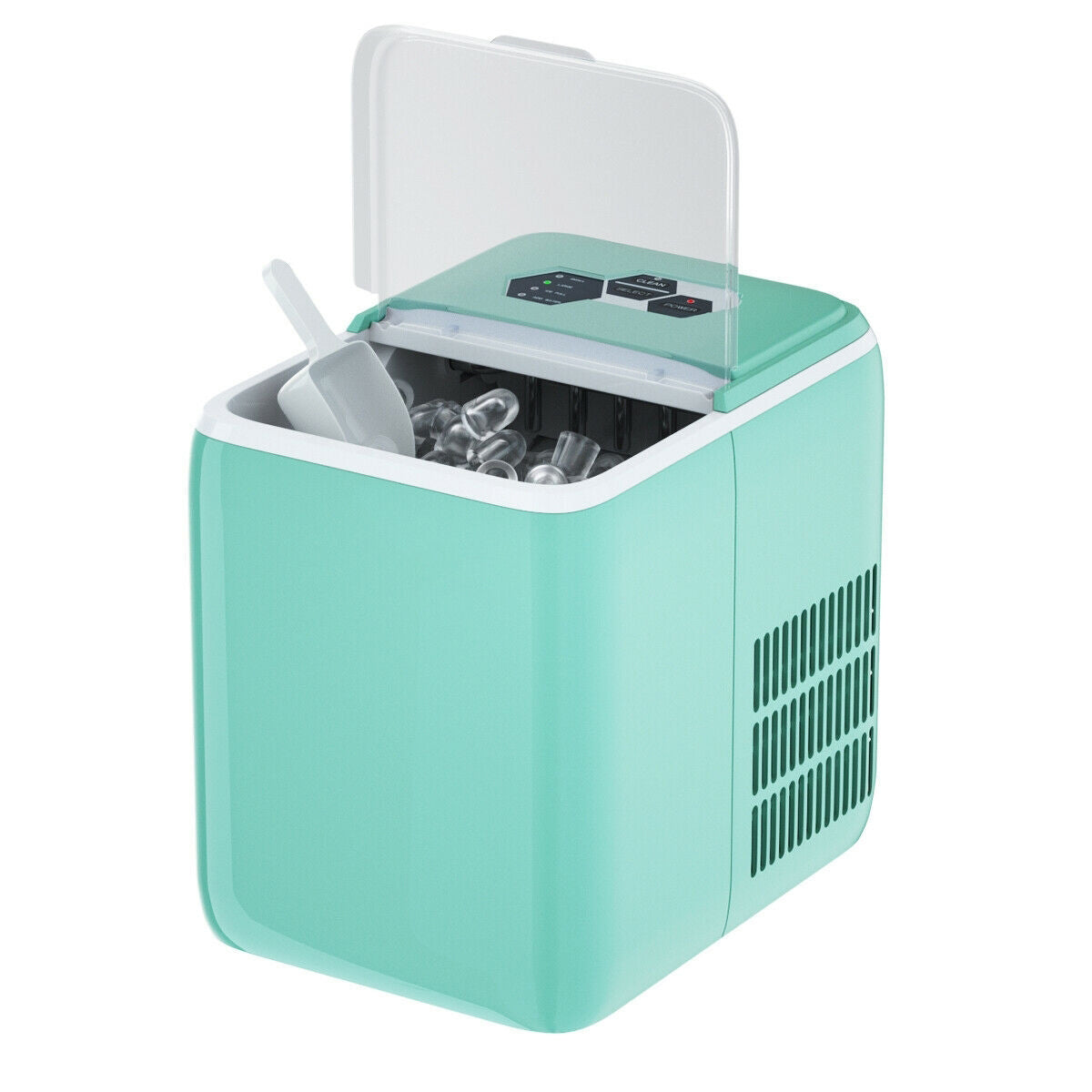 44 lbs Portable Countertop Ice Maker Machine-Green