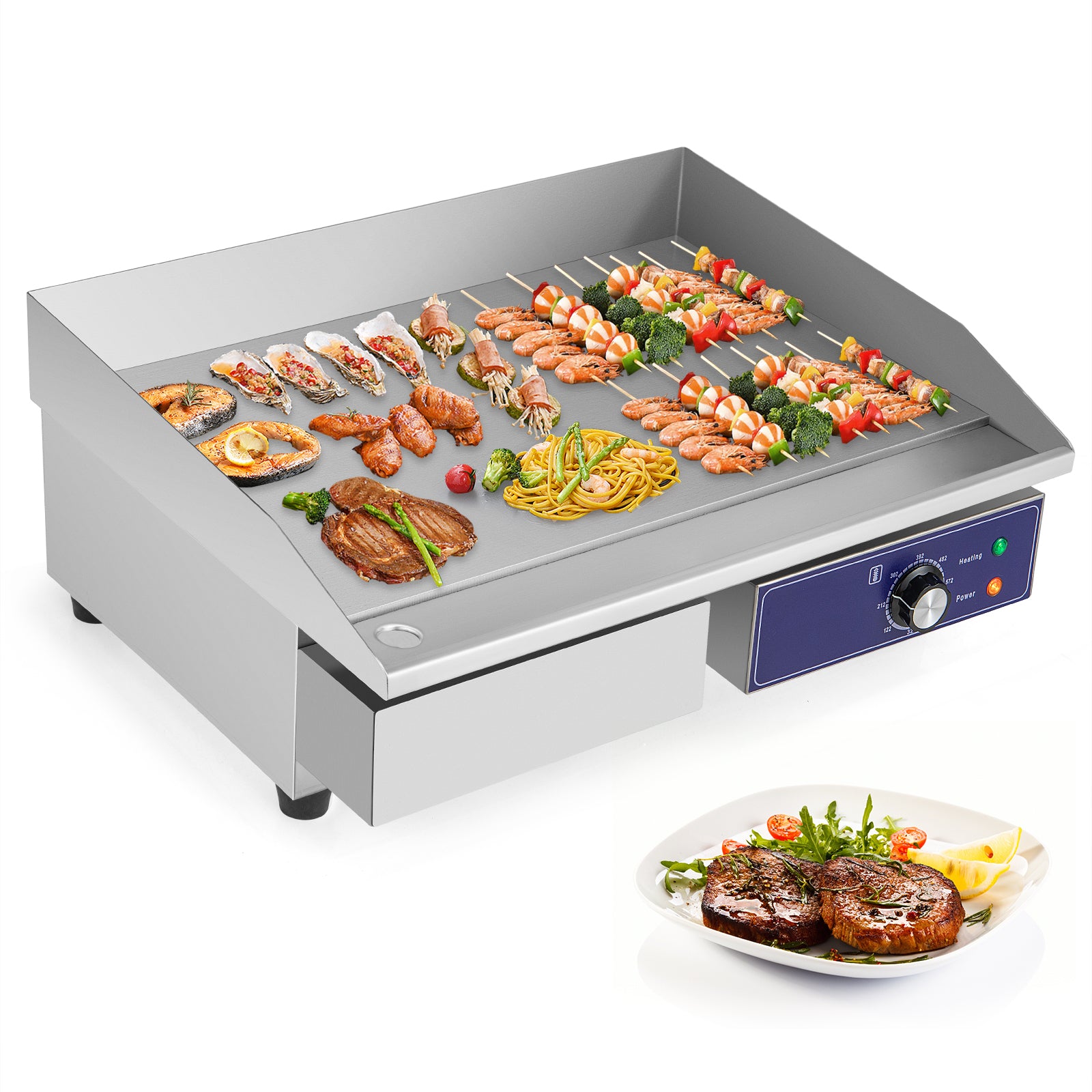 SUGIFT Commercial Electric Griddle with 122¨H-572¨H Adjustable Temperature Control