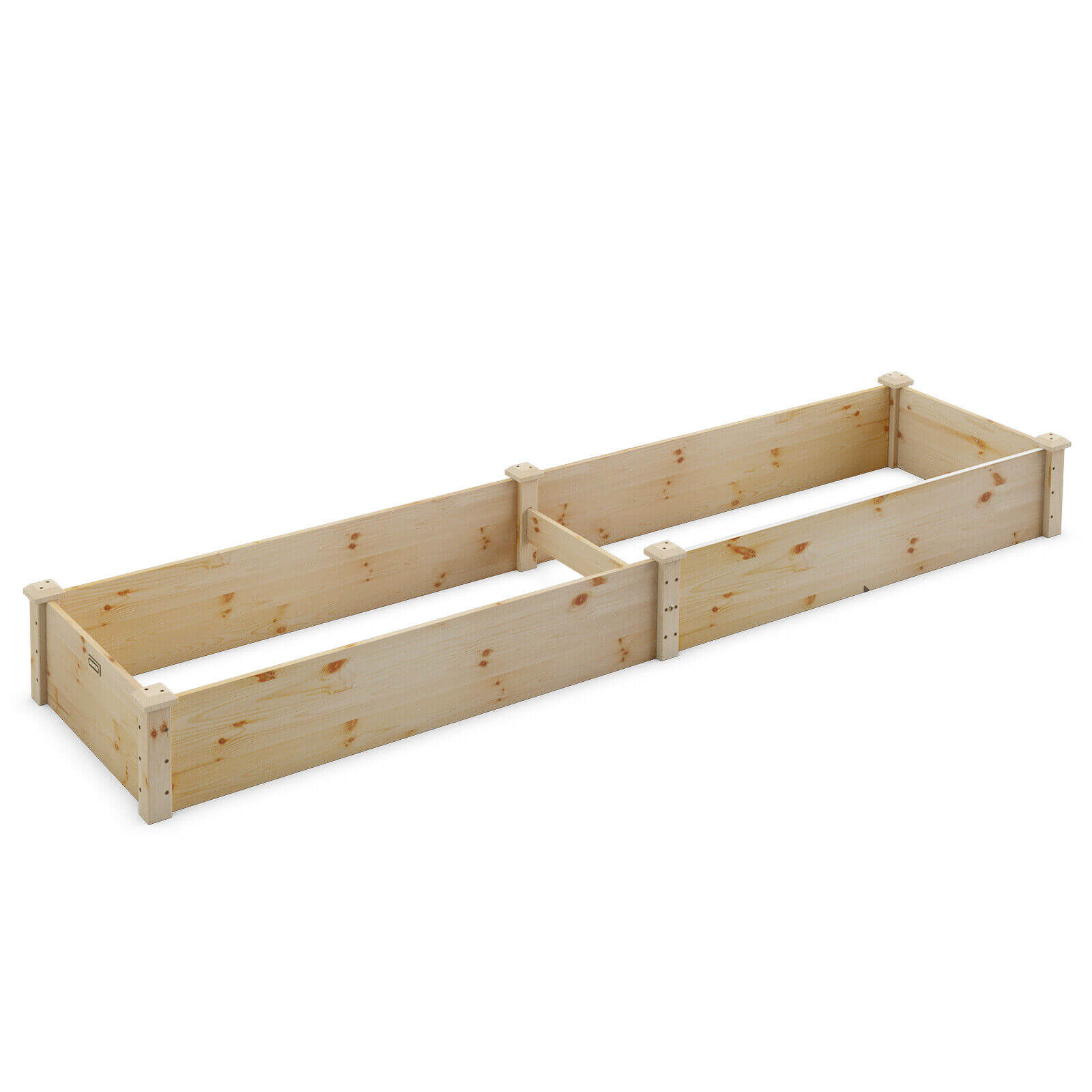 SUGIFT Wooden Raised Garden Bed Outdoor for Vegetables Flowers Fruit