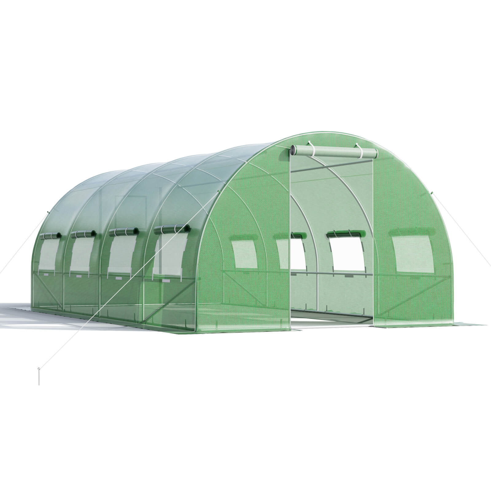 20 x 10 x 6.6 Feet Greenhouse with  Windows and Doors for Outdoor