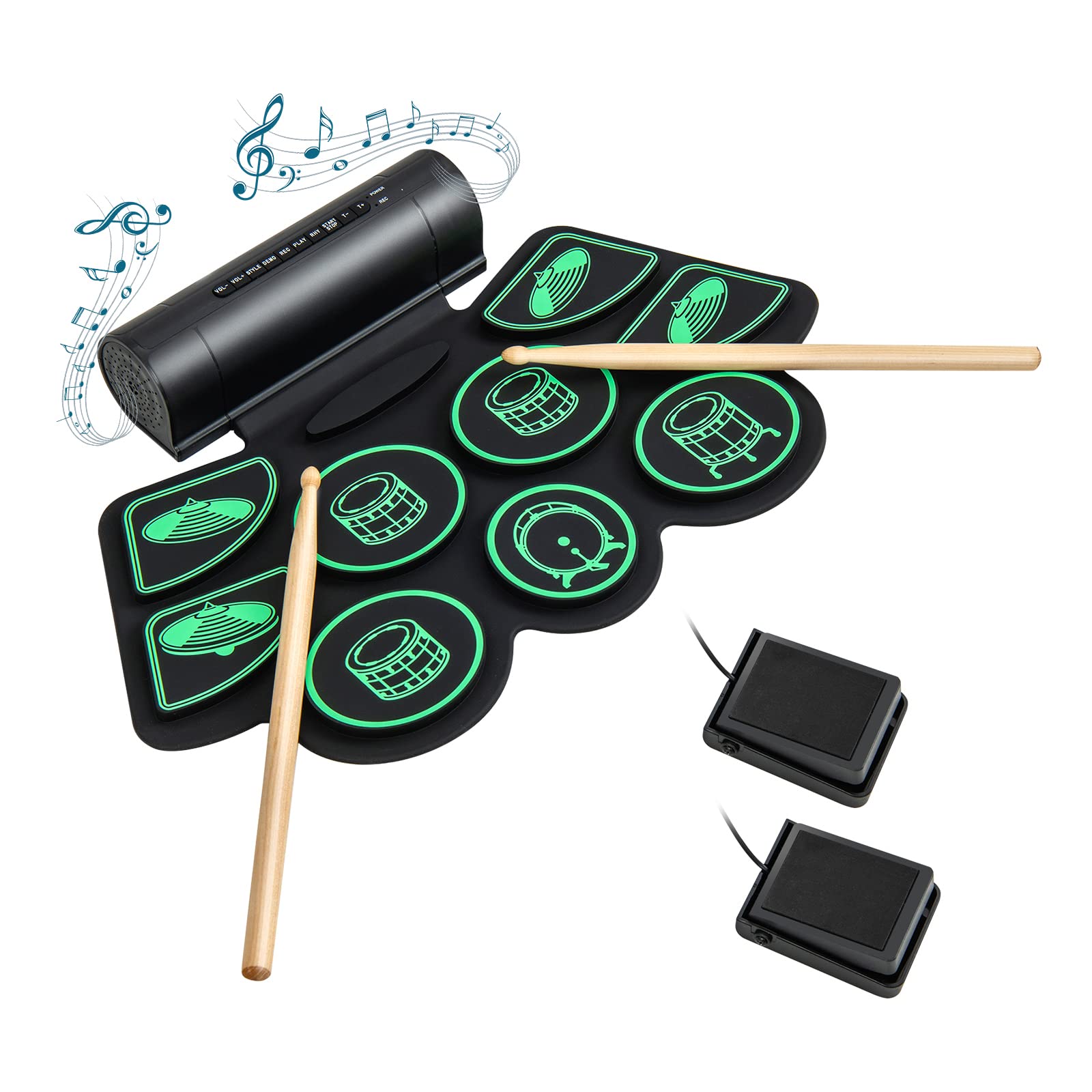 SUGIFT Electronic Drum Set with 2 Build-in Stereo Speakers for Kids