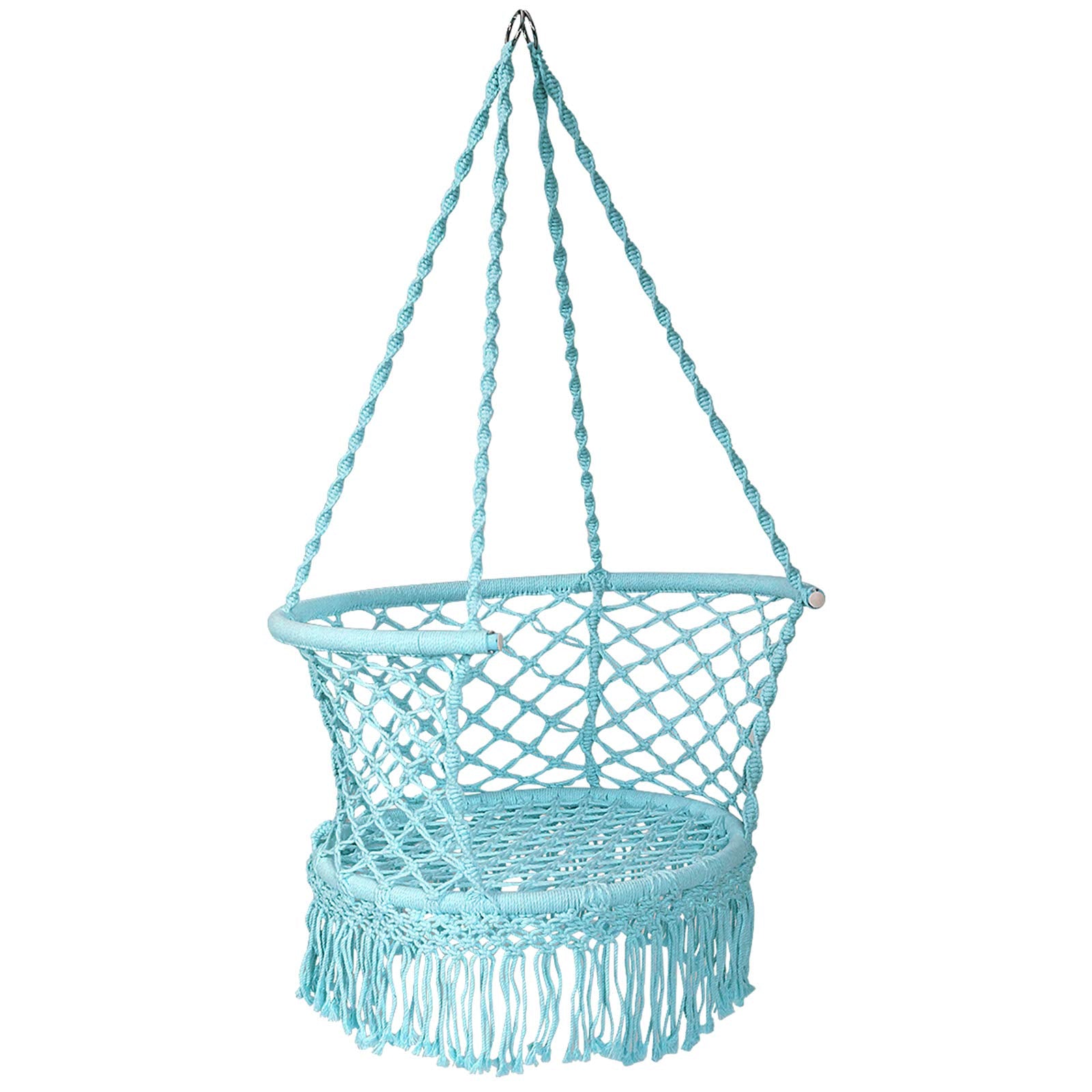 SUGIFT Hanging Hammock Chair with 330 Pounds Capacity and Cotton Rope Handwoven Tassels Design