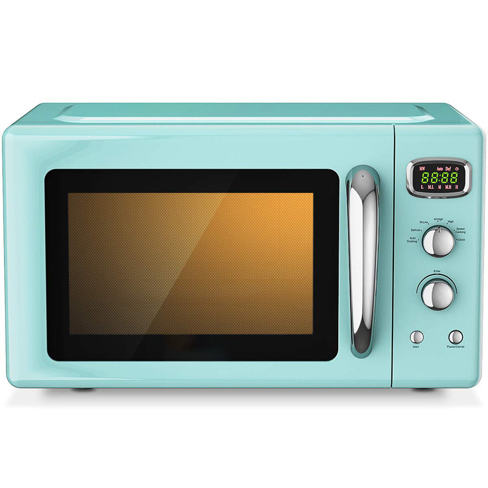 0.9 Cu.ft Retro Countertop Compact Microwave Oven