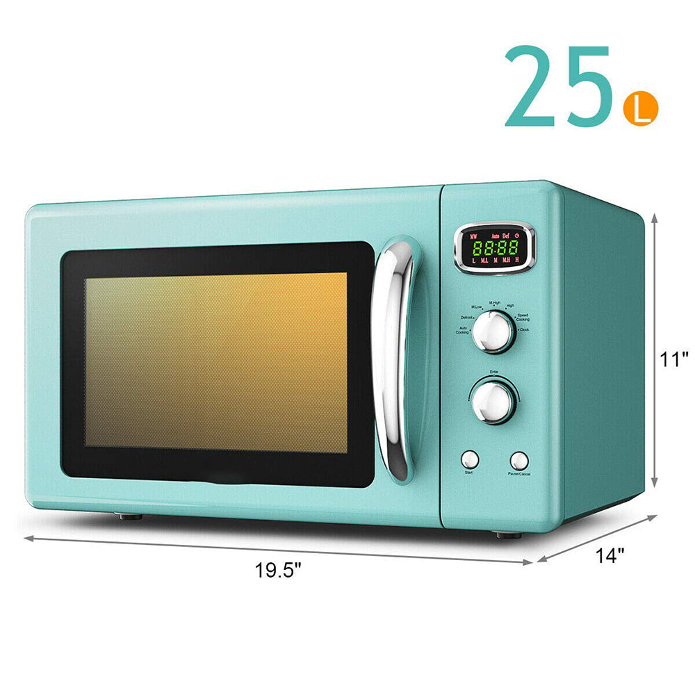 0.9 Cu.ft Retro Countertop Compact Microwave Oven