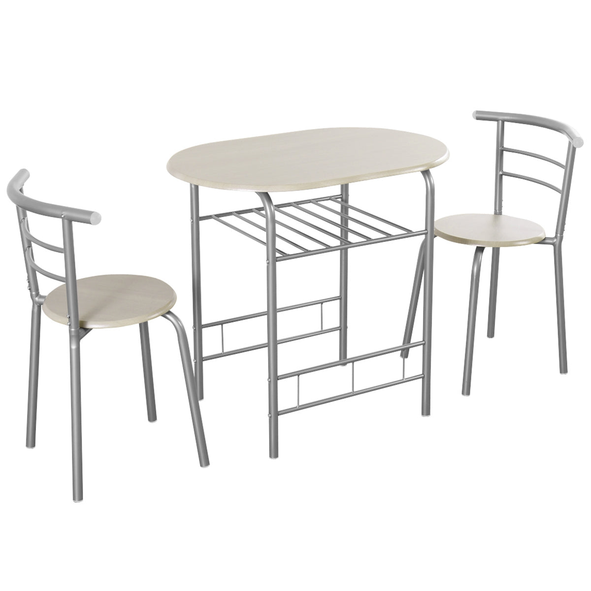SUGIFT 3-Piece Space-Saving Bistro Set for Kitchen and Apartment