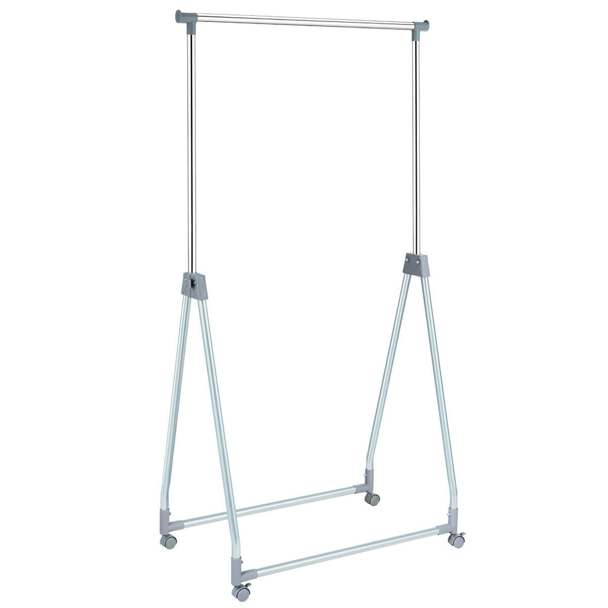 SUGIFT Extendable Foldable Heavy Duty Clothing Rack with Hanging Rod