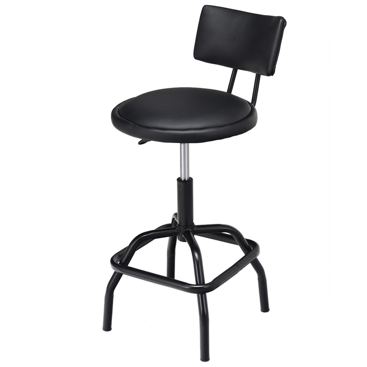 SUGIFT Adjustable Swivel Vintage PU Leather Bar Stool