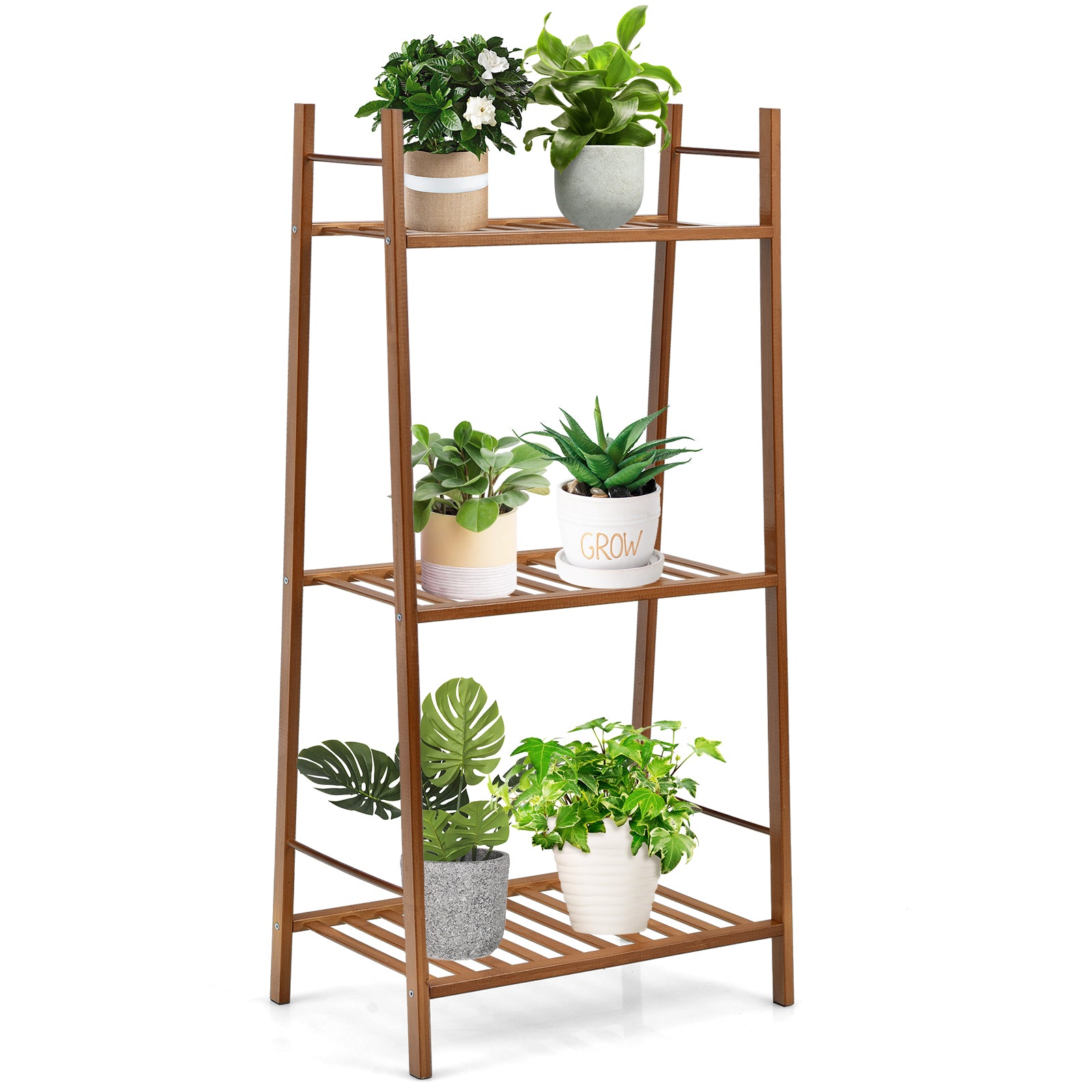 3 Tiers Vertical Bamboo Plant Stand