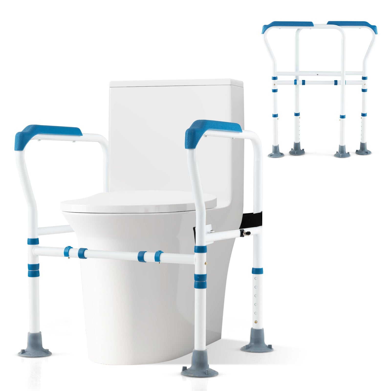 SUGIFT Toilet Safety Rail with Adjustable Height for Elderly