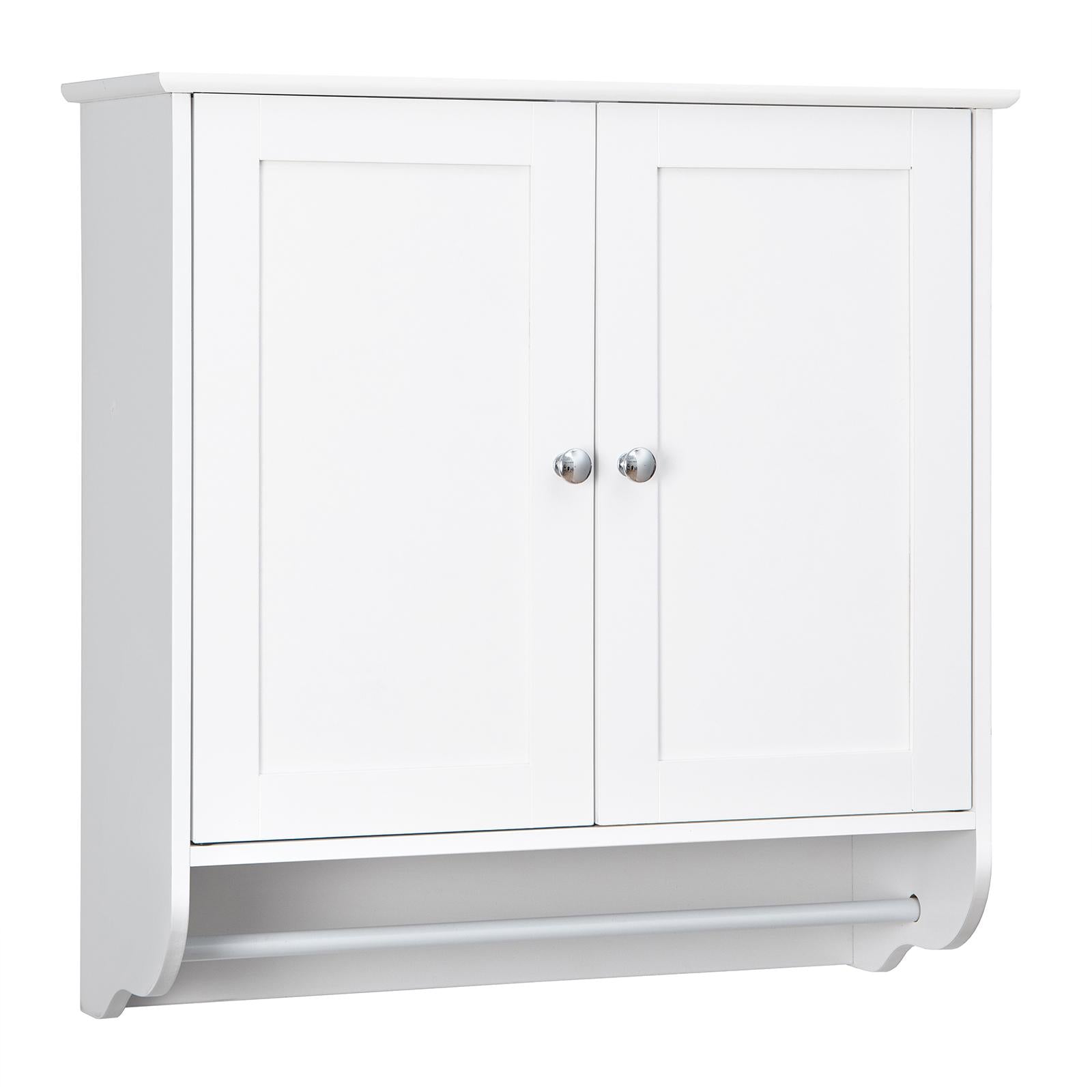 Wall Mounted Bathroom Storage Medicine Cabinet with Towel Bar