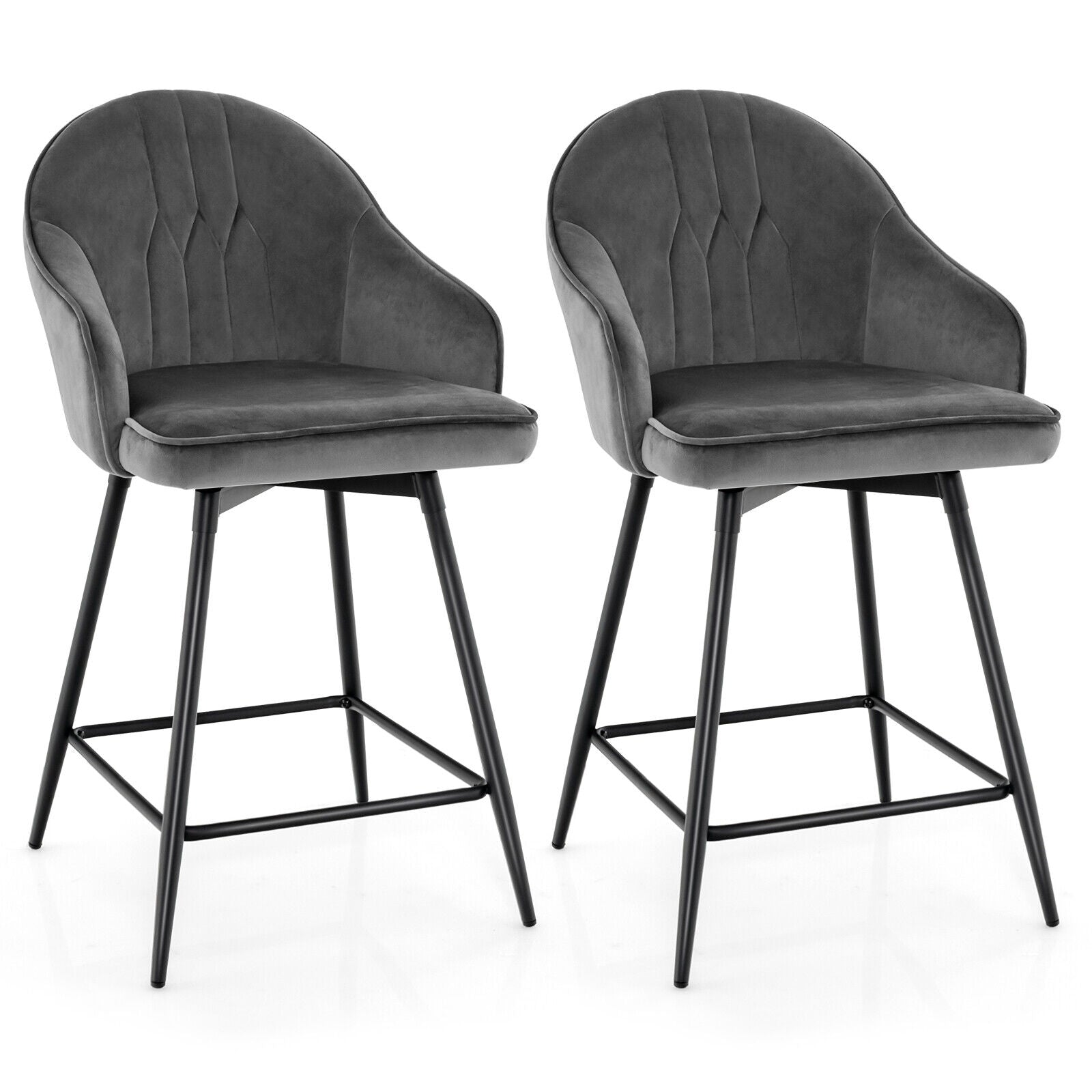 360-degree Swivel Bar Stools Set of 2
