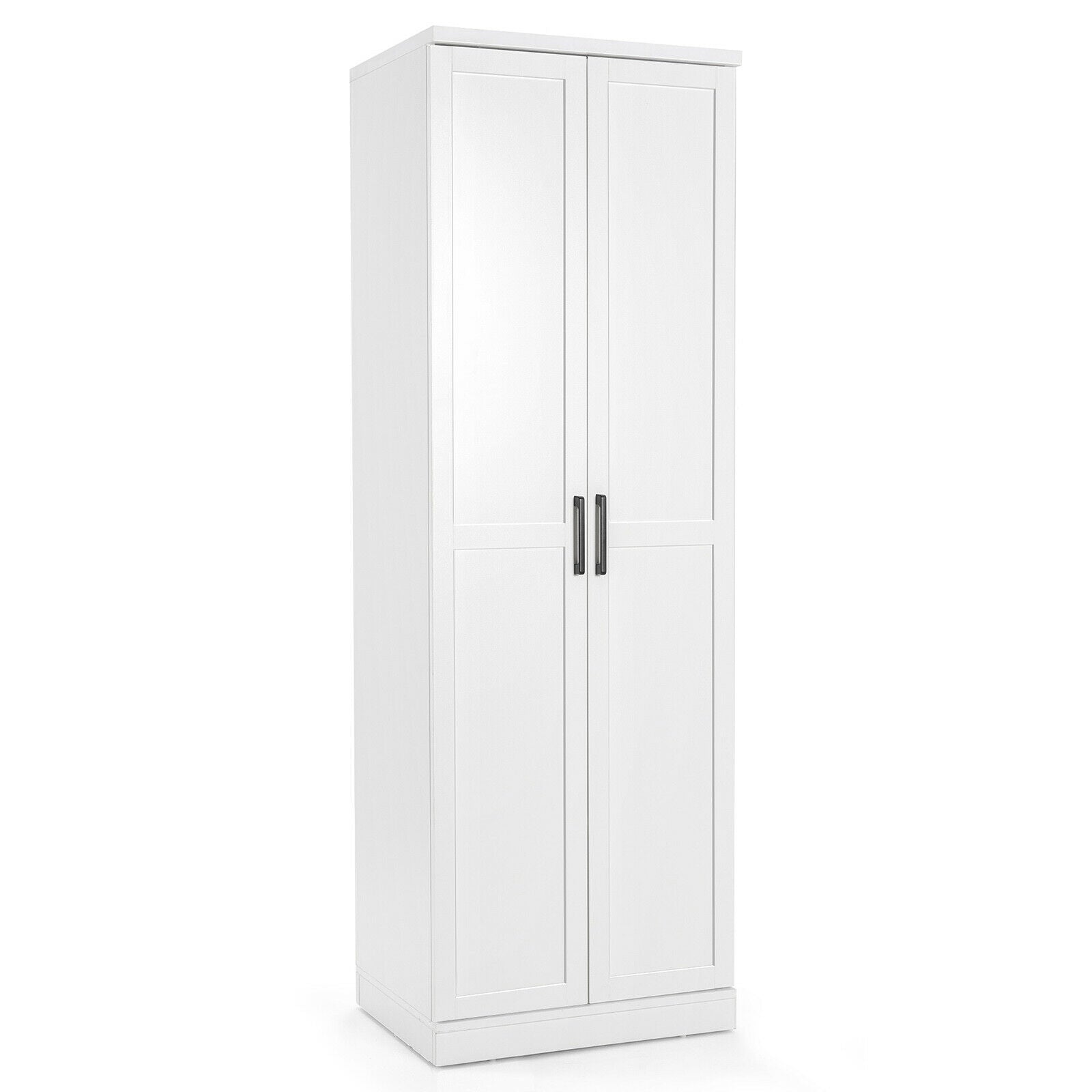 SUGIFT 70 Inch Freestanding Storage Cabinet with 2 Doors and 5 Shelves