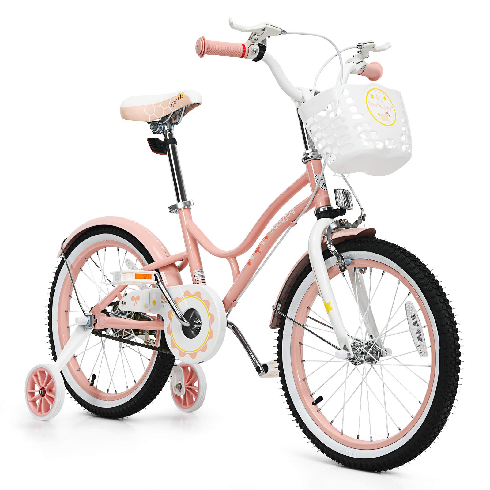 SUGIFT 18 Inch Kids Adjustable Bike with Training Wheels