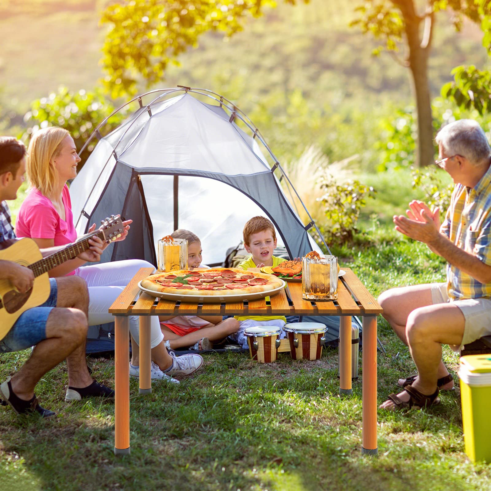 Folding Outdoor Camping Table with Carrying Bag for Picnics and Party