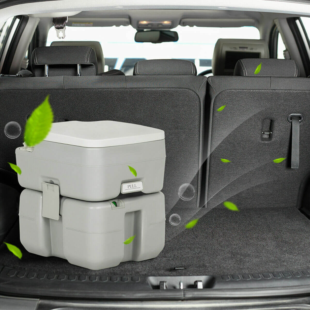 5.3 Gallon Portable Toilet with Waste Tank and Built-in Rotating Spout