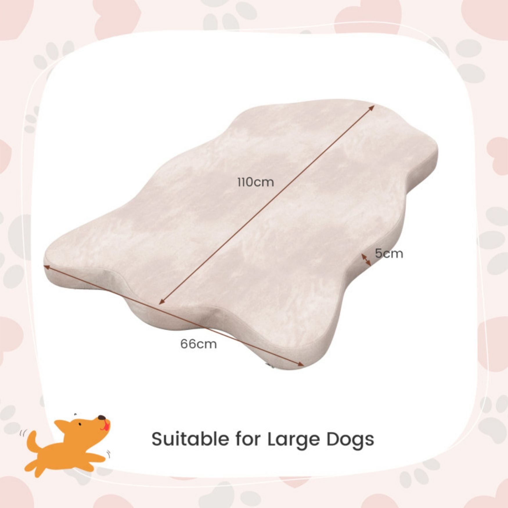 SUGIFT Orthopedic Dog Bed with Memory Foam Support for Large Dogs