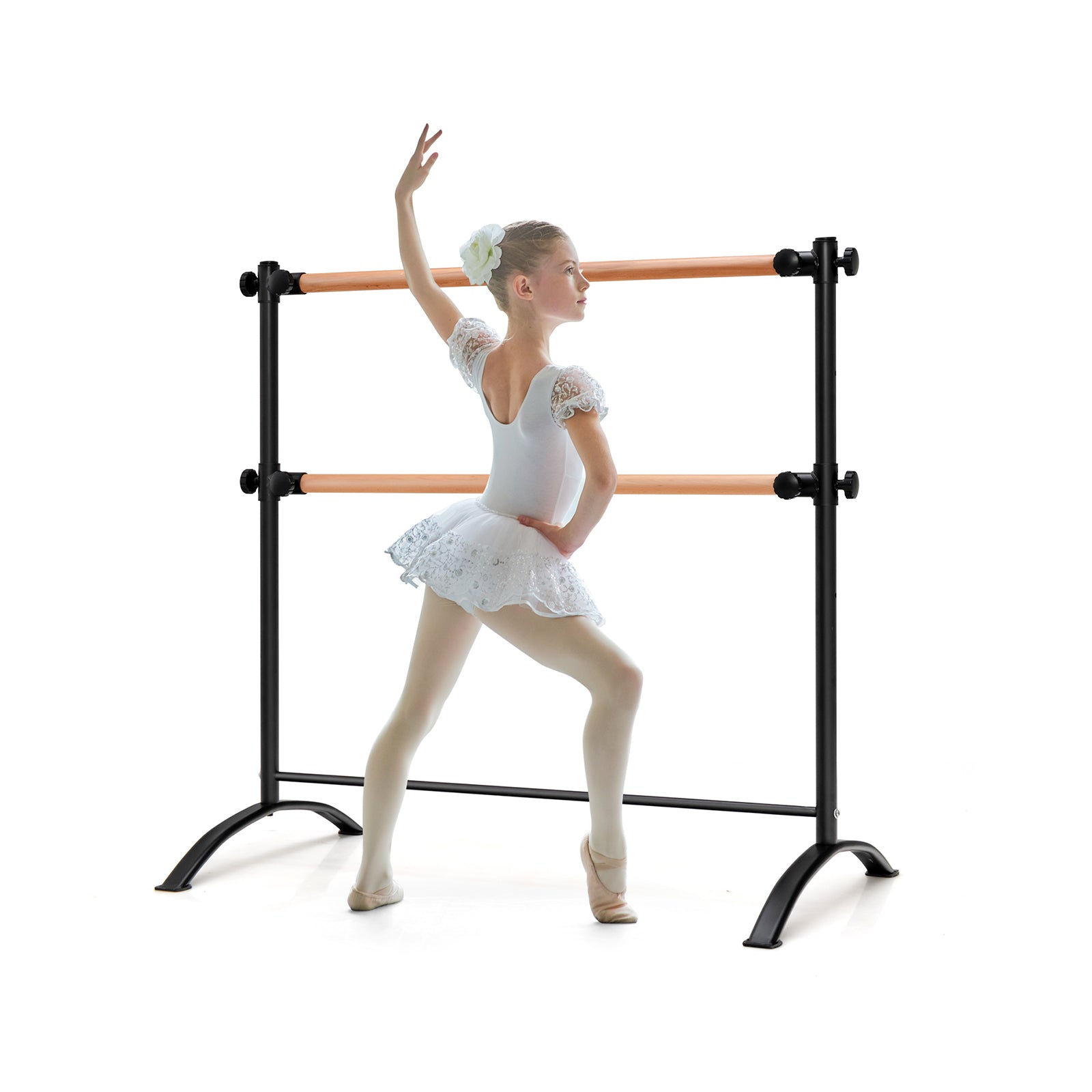 SUGIFT 4 Foot Portable? Freestanding Double Ballet Barre