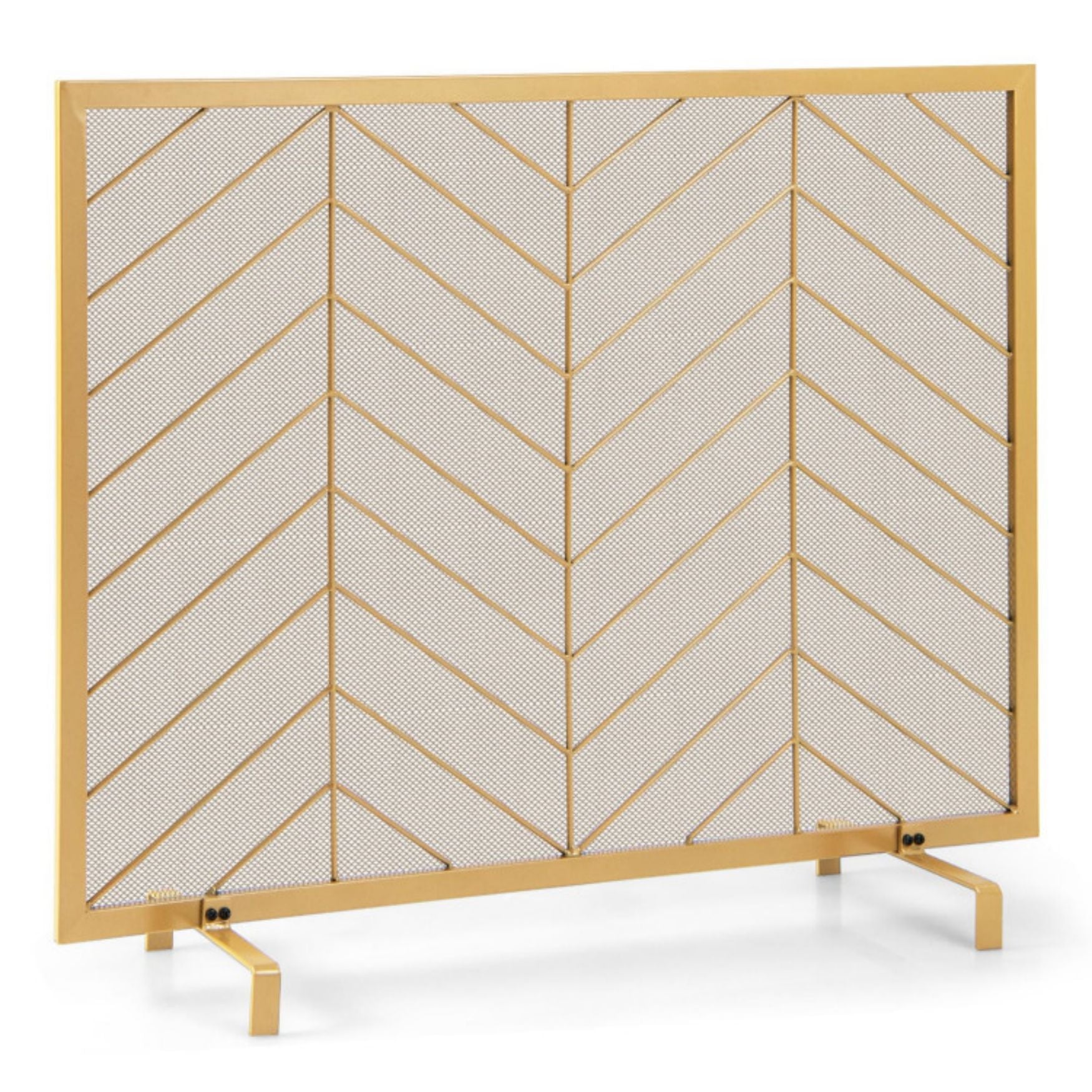 SUGIFT 38 x 31 Inch Single Panel Fireplace Screen