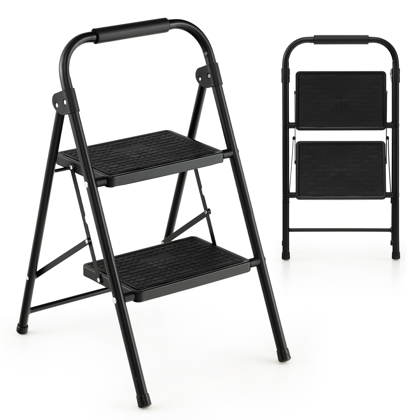2-Step Ladder with Wide Anti-Slip Pedal