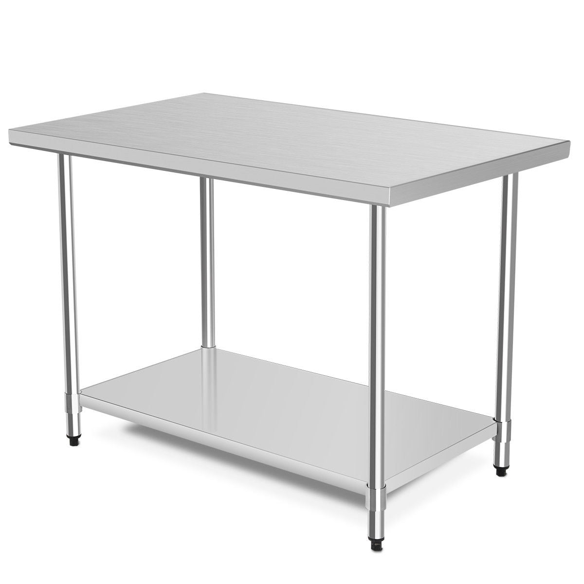 SUGIFT 30 x 48 Inch Stainless Steel Table Commercial Kitchen Worktable