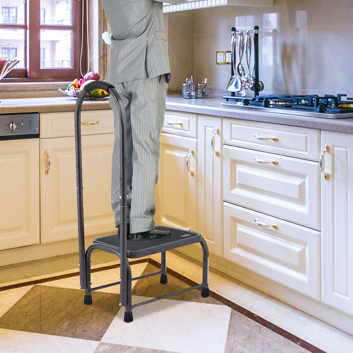 SUGIFT 330 lbs Non-Slip Heavy Duty Step Stool