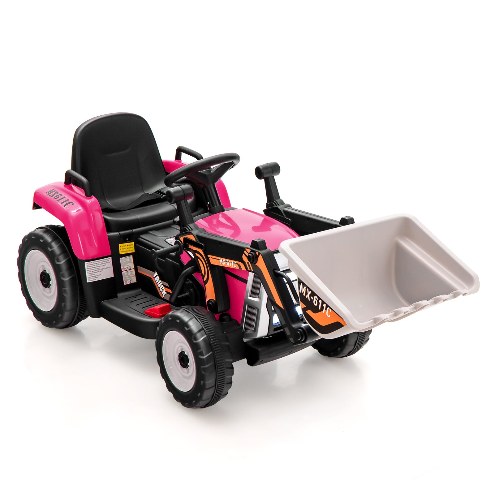 12V Kids Ride on Excavator with Adjustable Arm and Bucket
