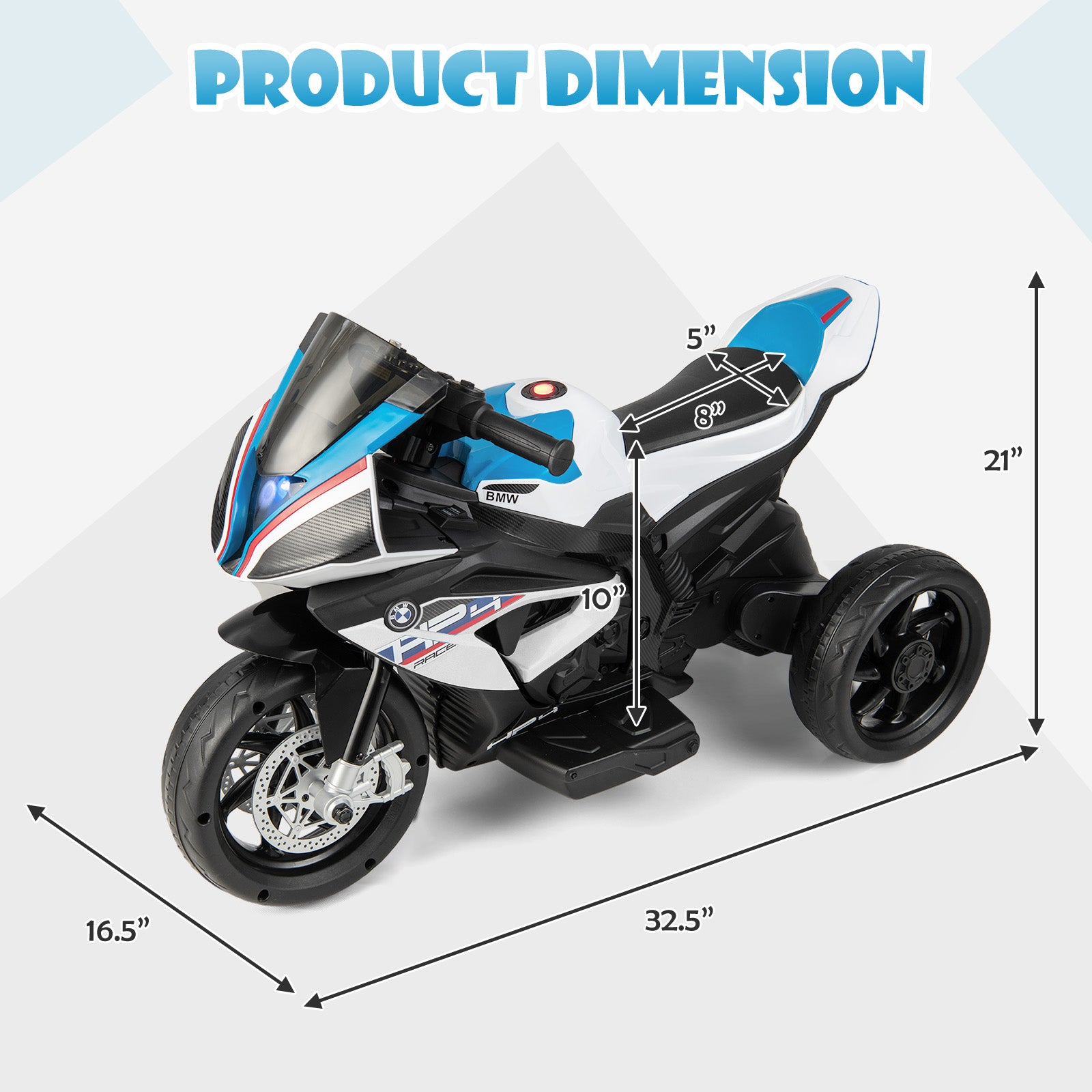 12V Licensed BMW Kids Motorcycle Ride-On Toy
