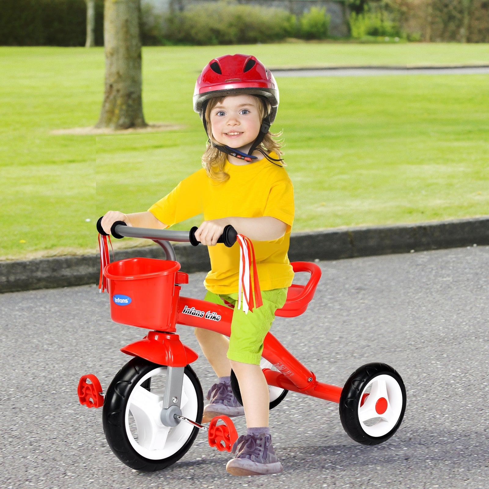 Kids Tricycle Rider with Adjustable Seat – SUGIFT