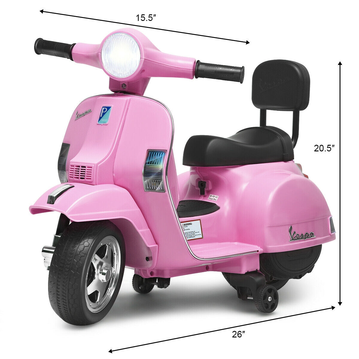 6V Kids Ride On Vespa Scooter Motorcycle for Toddler